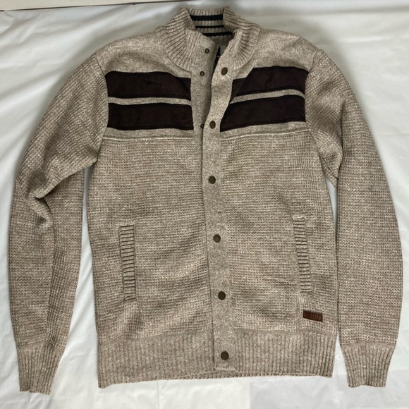 Buffalo David Bitton XL Waffle Knit Fleece Lining Snap Button Weaver Jacket - Picture 10 of 13